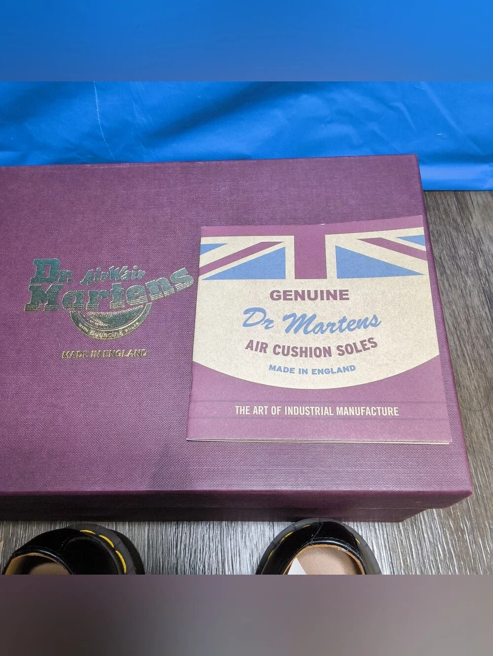 ​Comme des Garçons CDG x Dr Martens Keita Black Leather Shoes Size Mens 5 Wom. 6